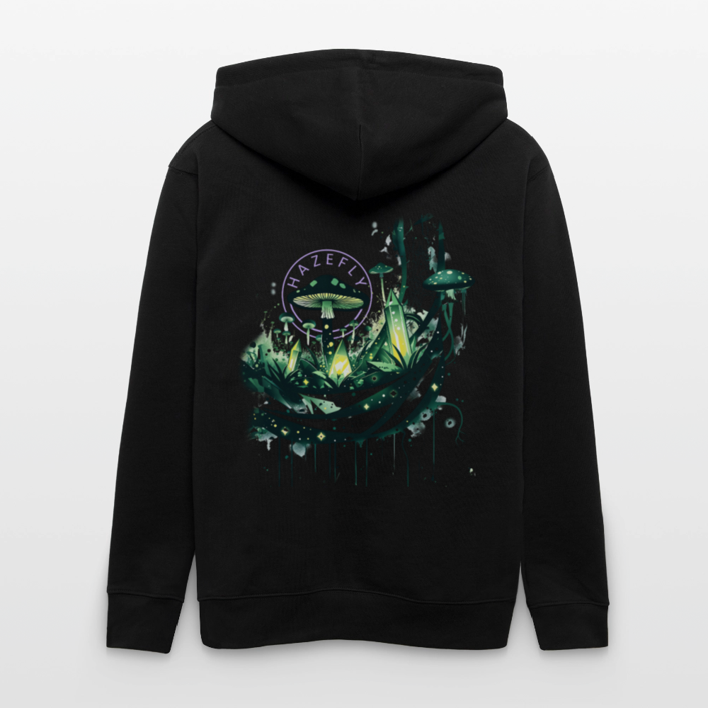 GLOW GARDEN Unisex Bio-Kapuzenjacke - Schwarz