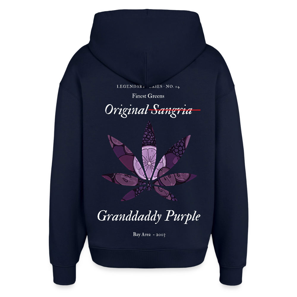 TRUE GRAPE Oversized Unisex Bio-Hoodie - Navy
