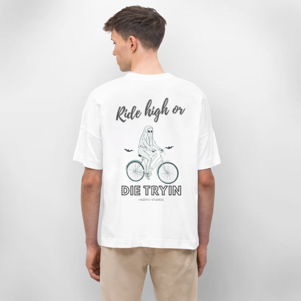 RIDE HIGH Oversized Unisex Bio T-Shirt - Weiß