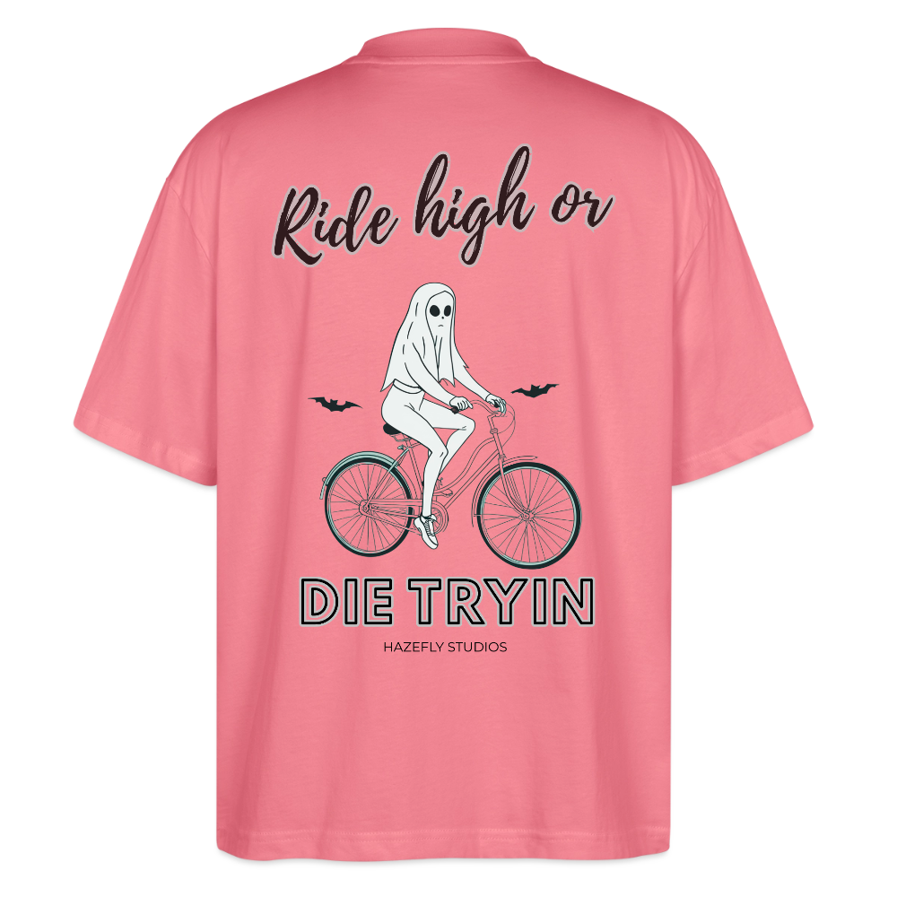 RIDE HIGH Oversized Unisex Bio T-Shirt - Pink 
