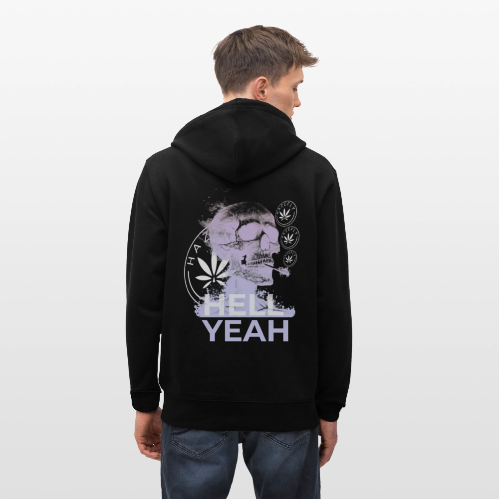 HELL YEAH Unisex Bio-Kapuzenjacke - Schwarz