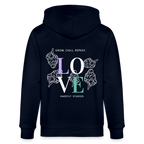 GROW. CHILL. REPEAT. Unisex Bio-Kapuzenjacke - Navy