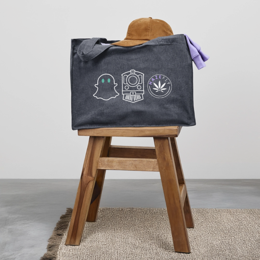 GHOST TRAIN recycelter Shopping Bag - midnight Blue