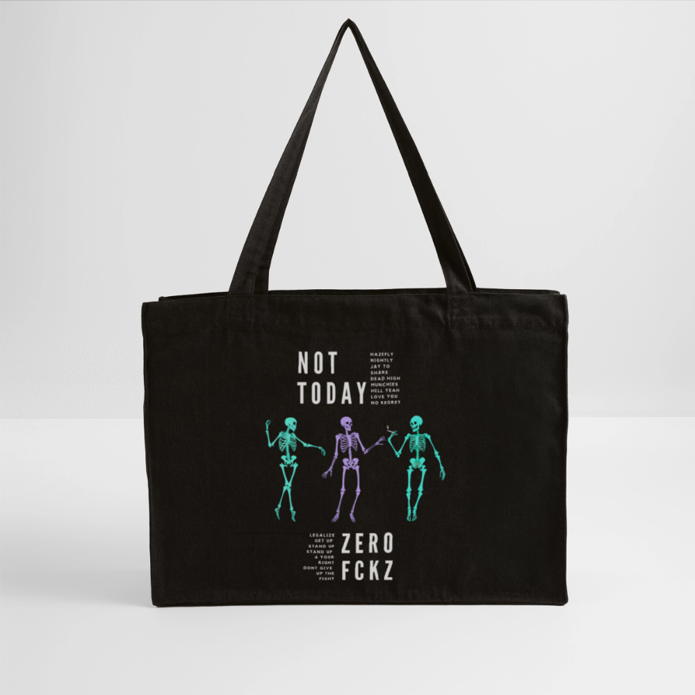 NOT TODAY recycelter Shopping Bag - Schwarz