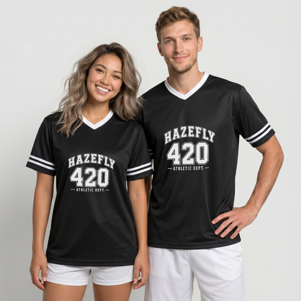 ATHLETIC DEPT Mesh T-Shirt - Schwarz/Weiß