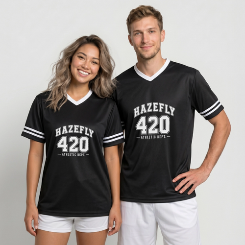 ATHLETIC DEPT Mesh T-Shirt - Schwarz/Weiß