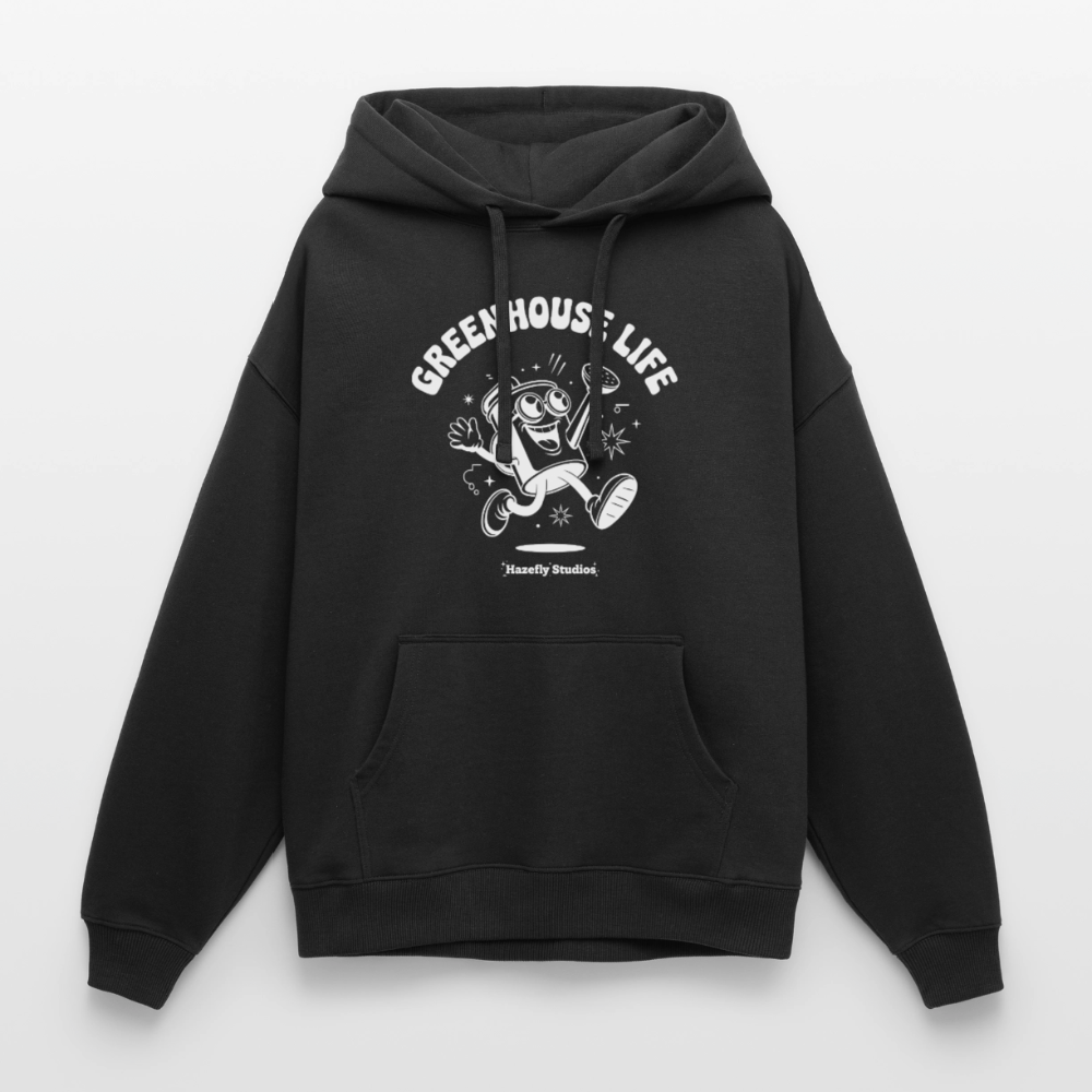 GREENHOUSE LIFE Oversized Unisex Bio-Hoodie - Schwarz