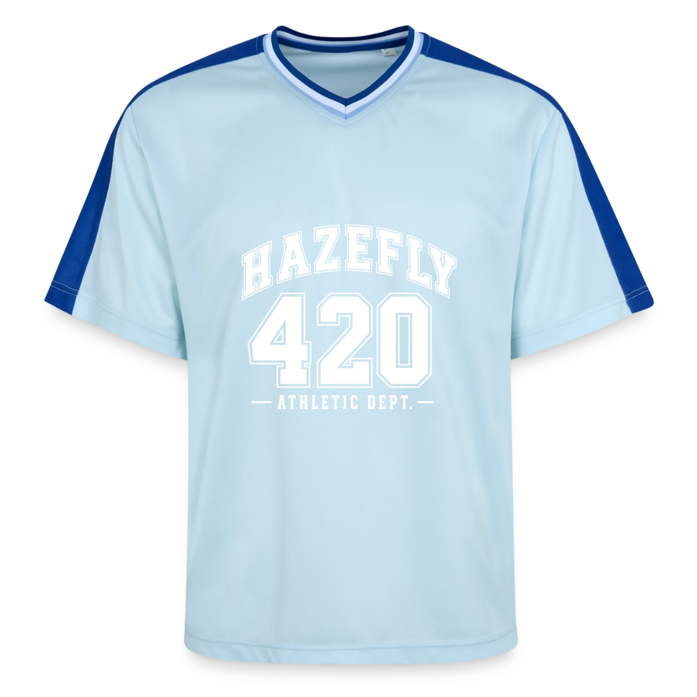 ATHLETIC DEPT Mesh T-Shirt - Hellblau/Dunkelblau