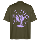 NOT HIGH Oversized Unisex Bio T-Shirt - Khaki