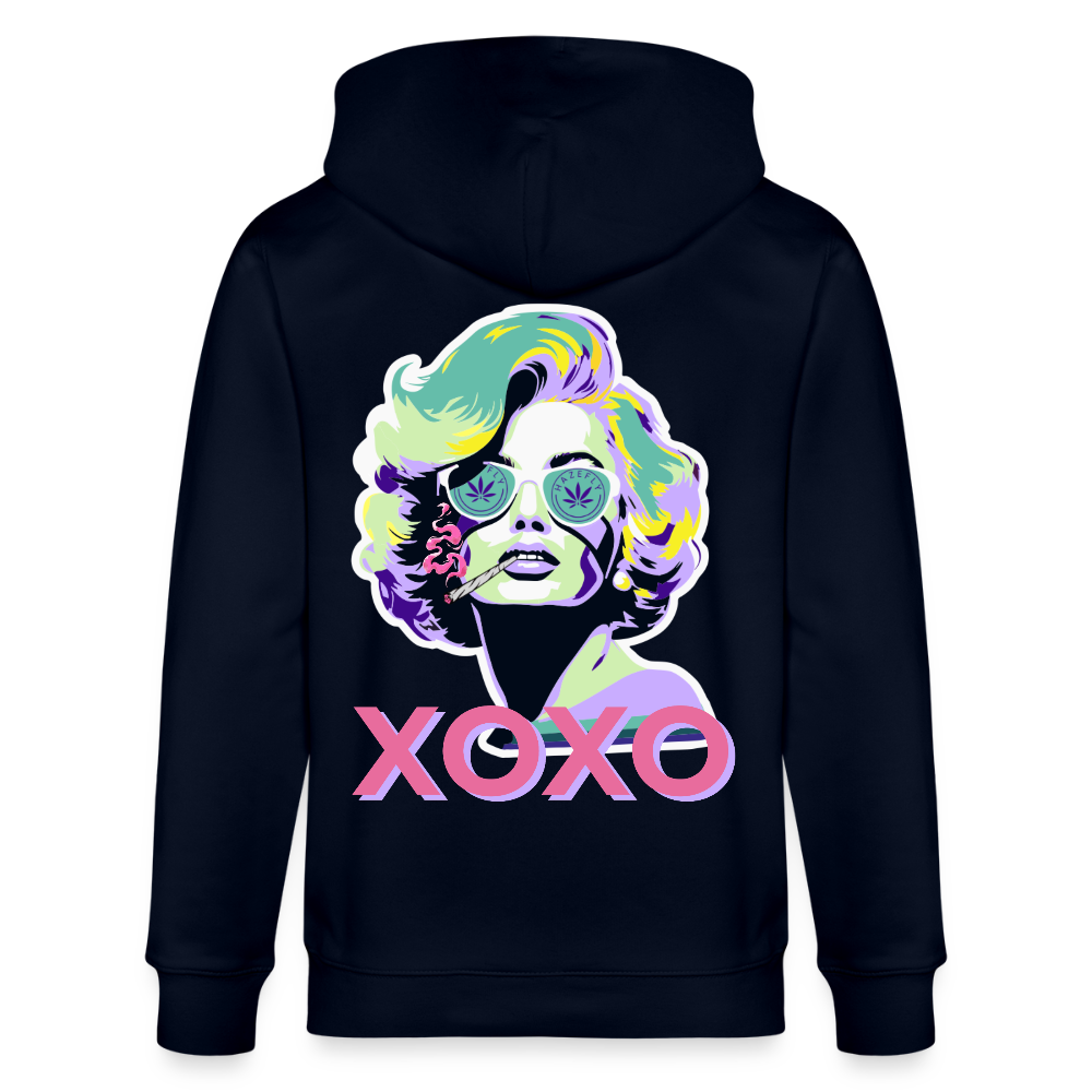 MARYLIN XOXO Unisex Bio-Kapuzenjacke - Navy