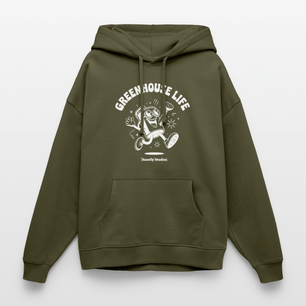 GREENHOUSE LIFE Oversized Unisex Bio-Hoodie - Khaki