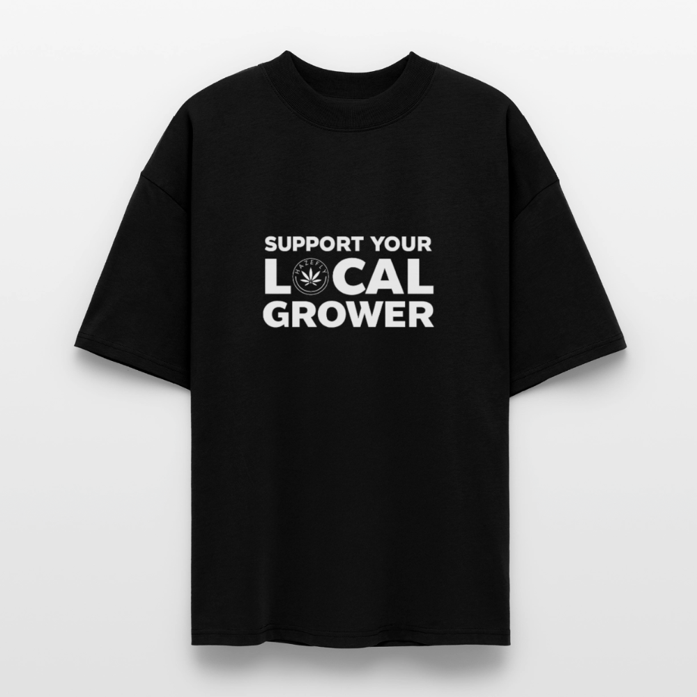 LOCAL GROWER Oversized Unisex Bio T-Shirt - Schwarz