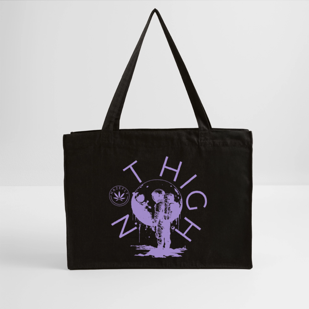NOT HIGH recycelter Shopping Bag - Schwarz