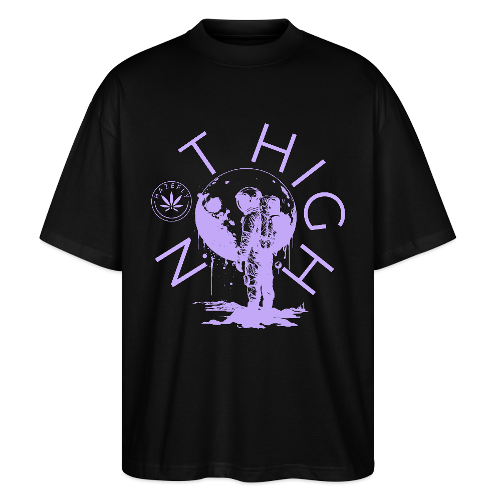 NOT HIGH Oversized Unisex Bio T-Shirt - Schwarz