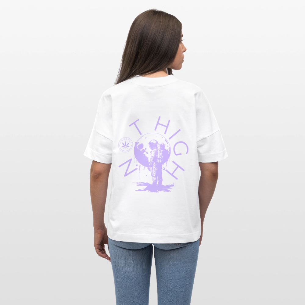 NOT HIGH Oversized Unisex Bio T-Shirt - Weiß