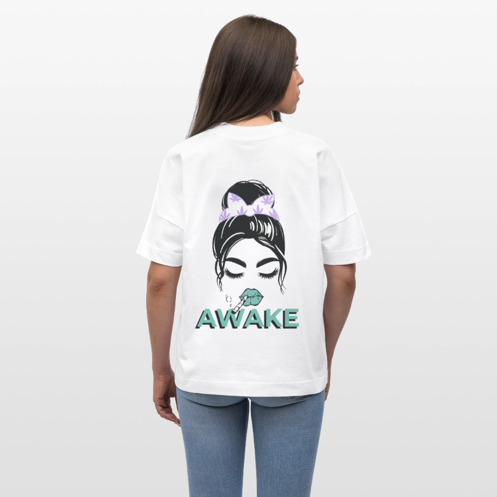 AWAKE Oversized Unisex Bio T-Shirt - Weiß