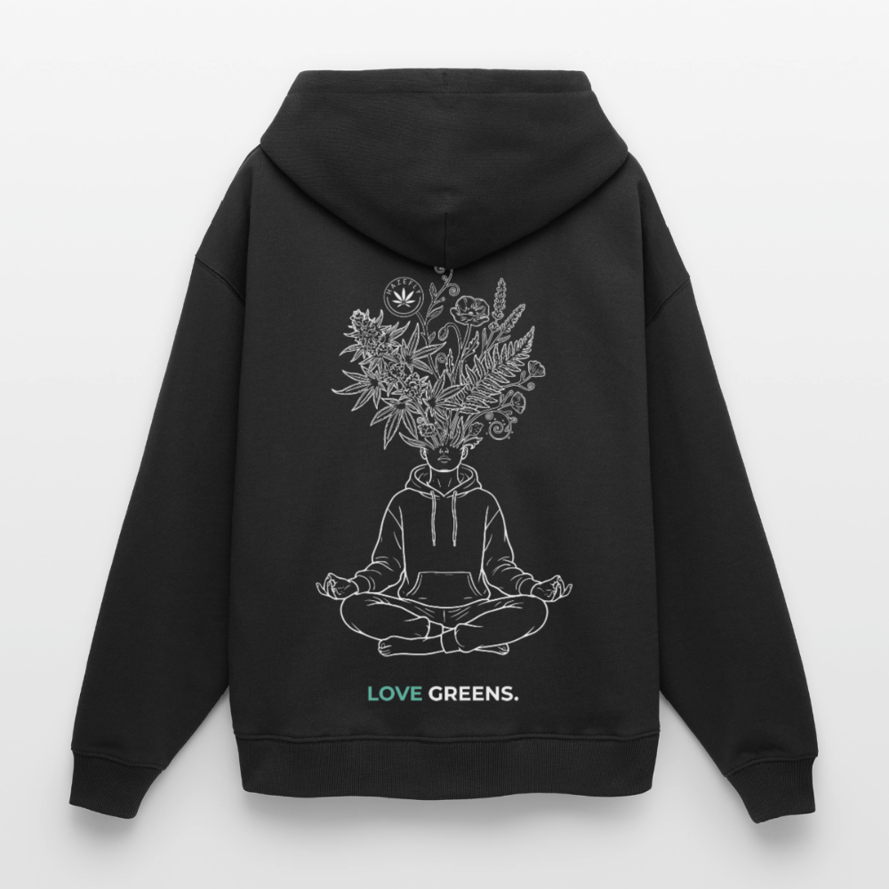 LOVE GREENS Oversized Unisex Bio-Hoodie - Schwarz