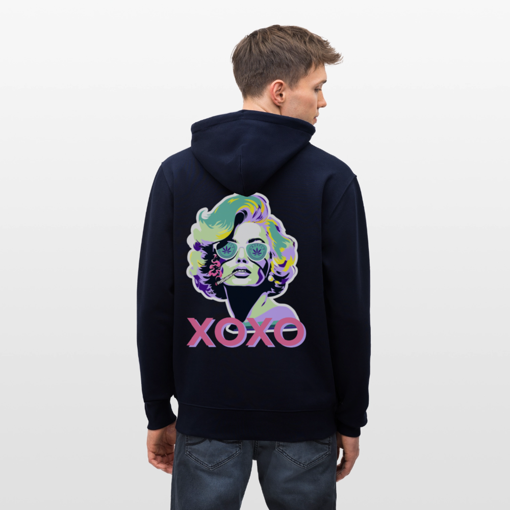 MARYLIN XOXO Unisex Bio-Kapuzenjacke - Navy