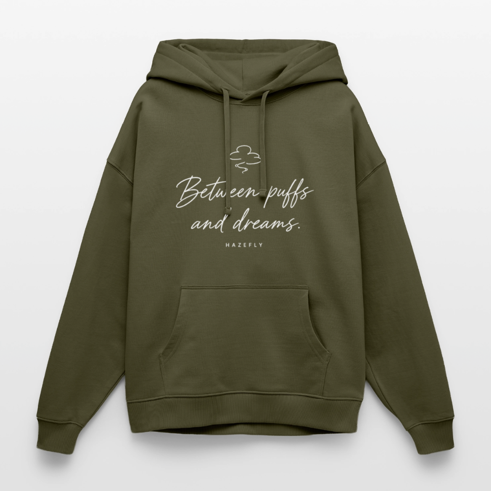 PUFFS & DREAMS Oversized Unisex Bio-Hoodie - Khaki