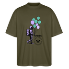 GALACTIC JOURNEY Oversized Unisex Bio T-Shirt - Khaki