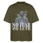 NO FEAR Oversized Unisex Bio T-Shirt - Khaki