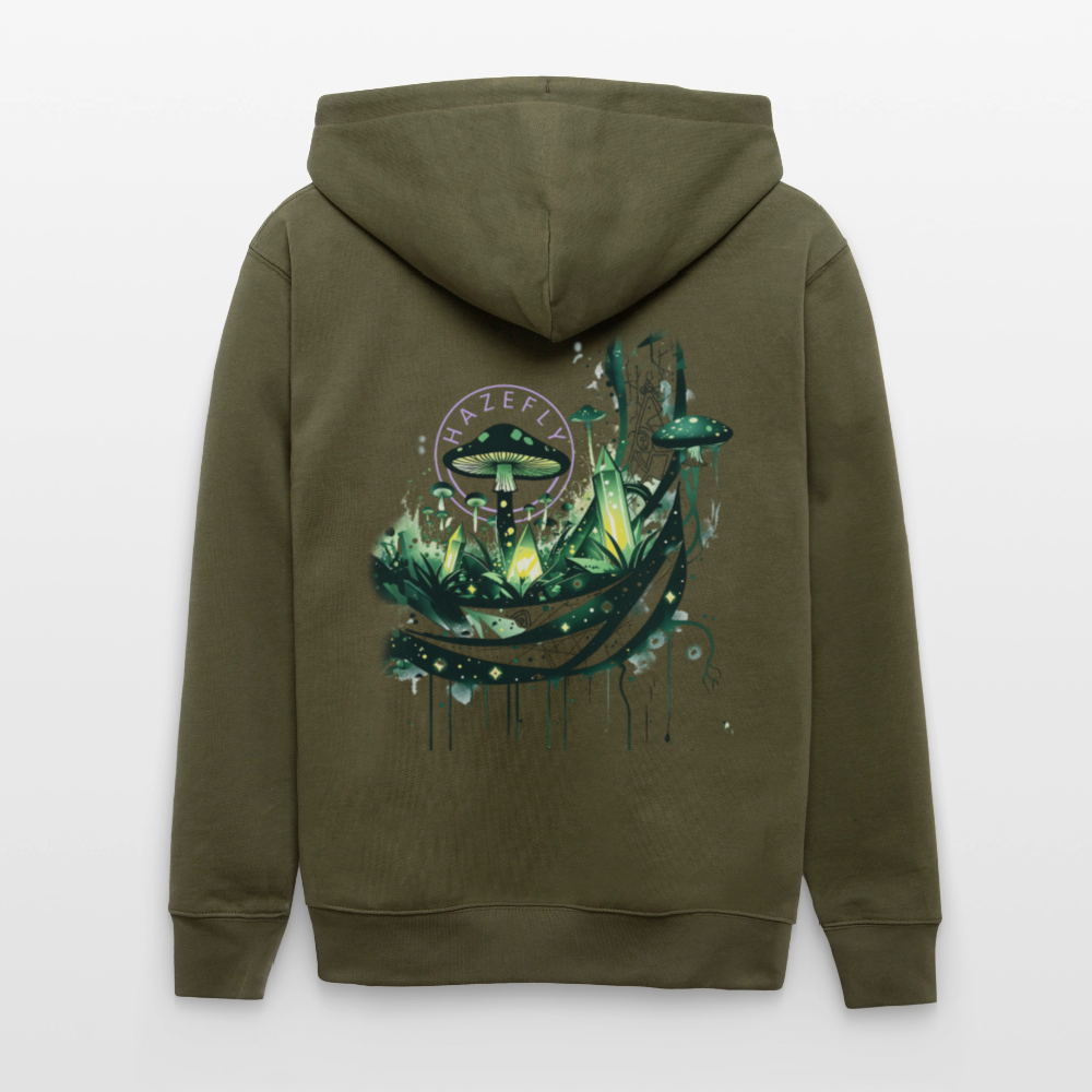 GLOW GARDEN Unisex Bio-Kapuzenjacke - Khaki