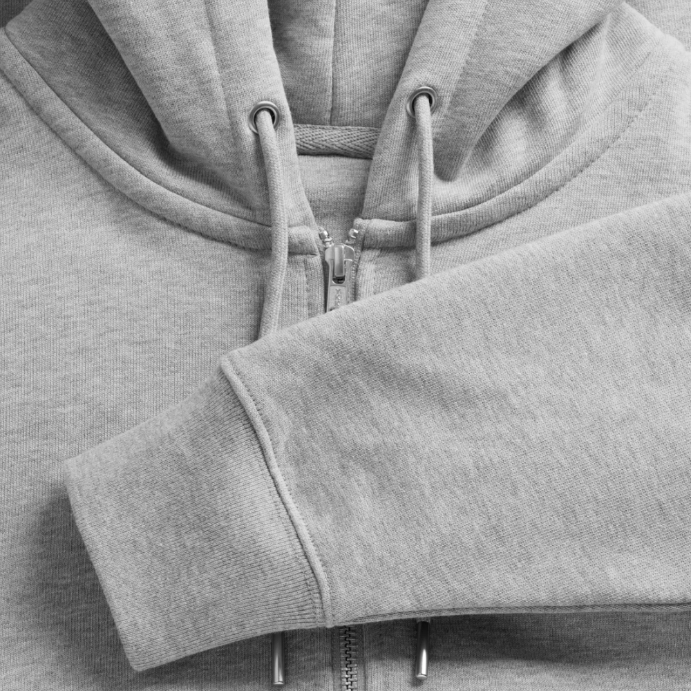 GREEN CULT Unisex Bio-Kapuzenjacke - Grau meliert