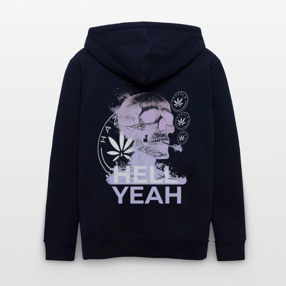 HELL YEAH Unisex Bio-Kapuzenjacke - Navy