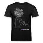LOVE GROWS II Unisex Bio-T-Shirt - Schwarz