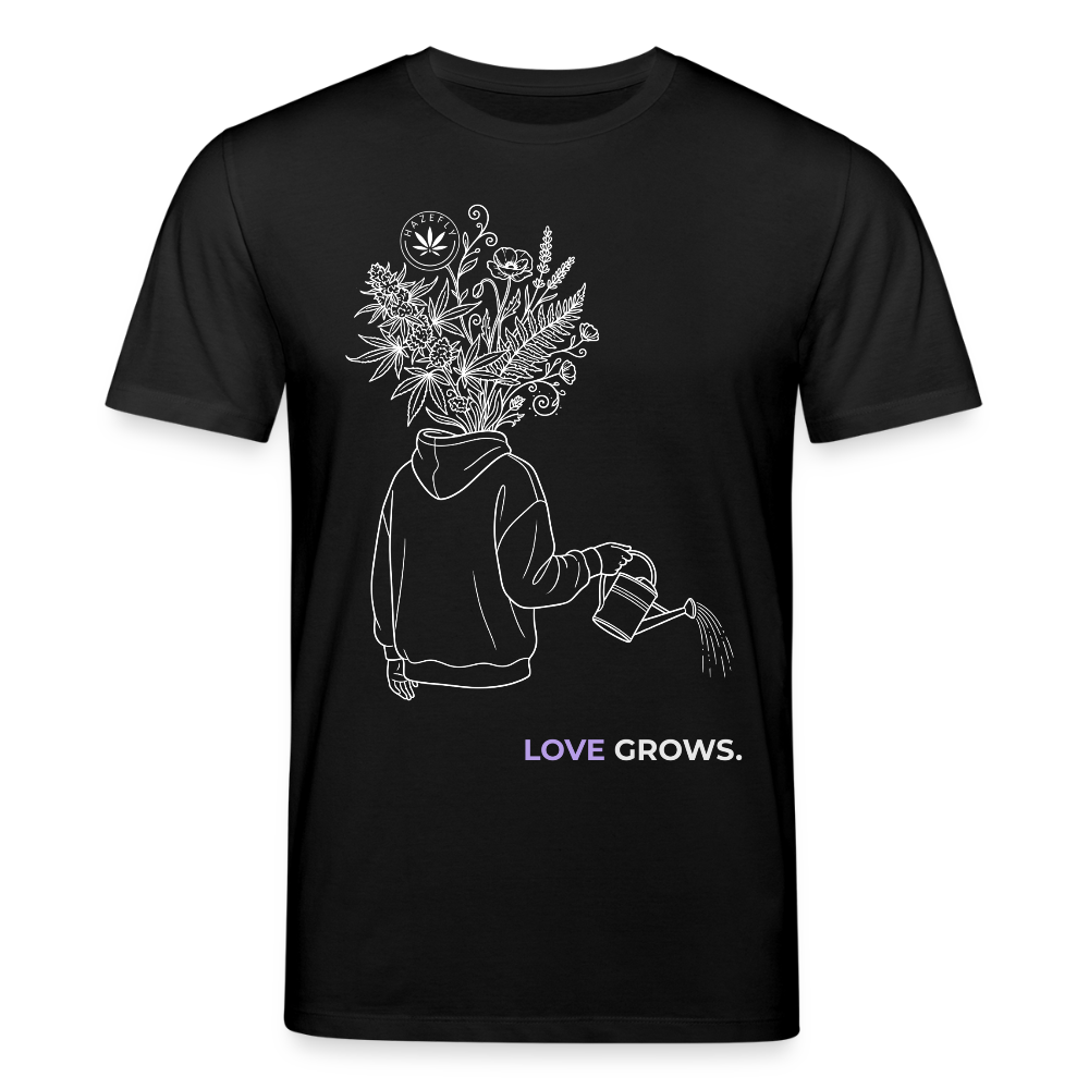 LOVE GROWS II Unisex Bio-T-Shirt - Schwarz