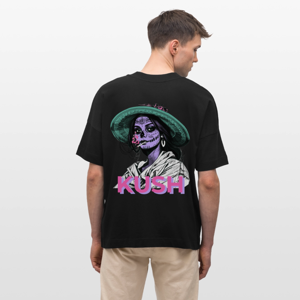 LA CATRINA KUSH Oversized Unisex Bio T-Shirt - Schwarz