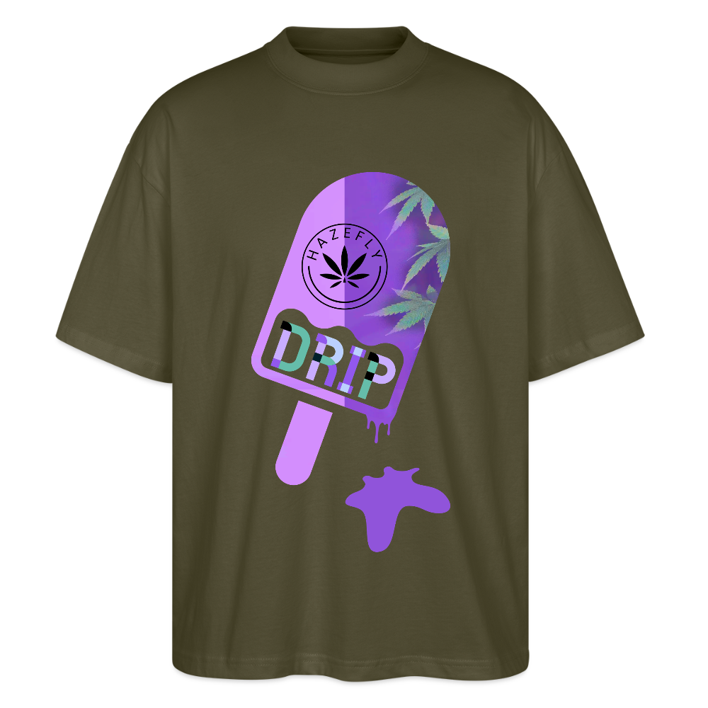 ICE CREAM Oversized Unisex Bio T-Shirt - Khaki