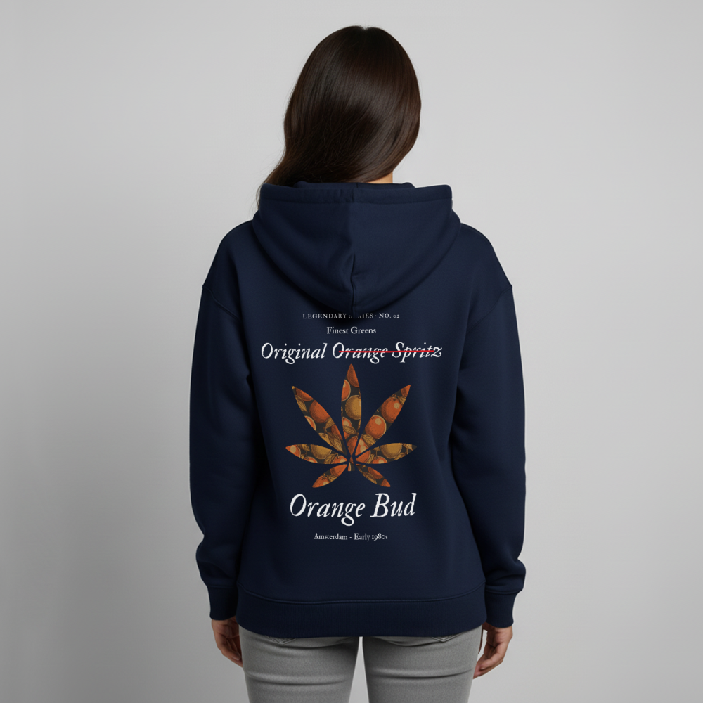 TRUE ORANGE Oversized Unisex Bio-Hoodie - Navy