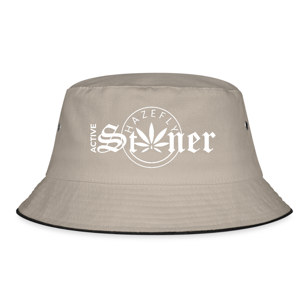ACTIVE STONER Fischerhut - Khaki/Schwarz