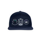 GHOST TRAIN Snapback Cap - Navy/Navy