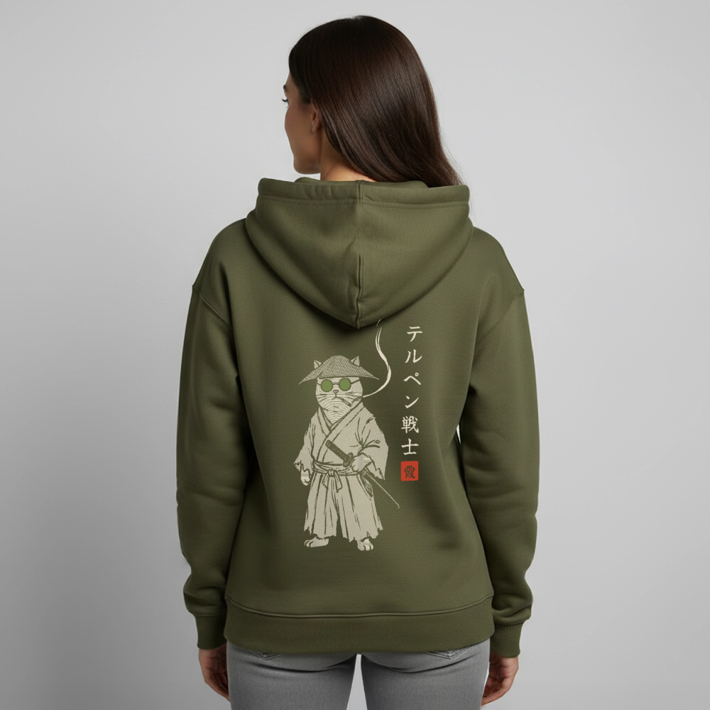 TERPENE WARRIOR Oversized Unisex Bio-Hoodie - Khaki