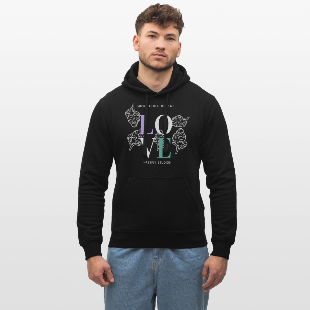 GROW. CHILL. REPEAT. Unisex Bio-Hoodie - Schwarz
