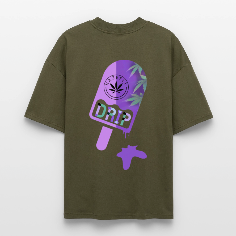 ICE CREAM Oversized Unisex Bio T-Shirt - Khaki