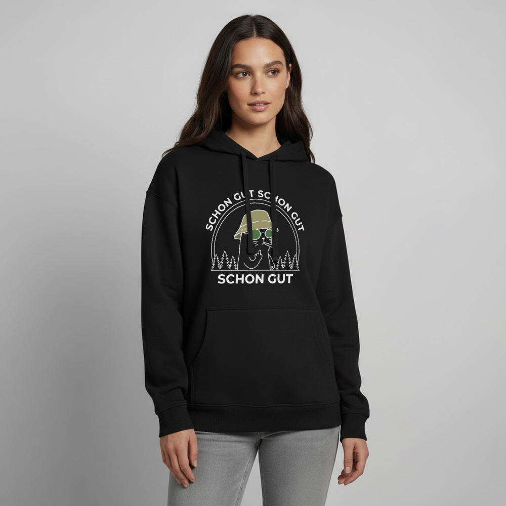 REIN MEDIZINISCH Oversized Unisex Bio-Hoodie - Schwarz