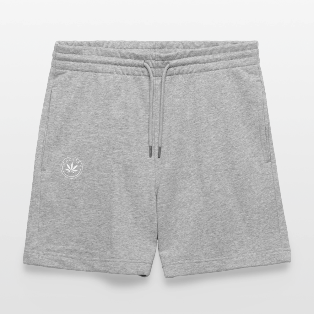 HAZEFLY LOGO WHITE Unisex Bio Joggingshorts - Grau meliert