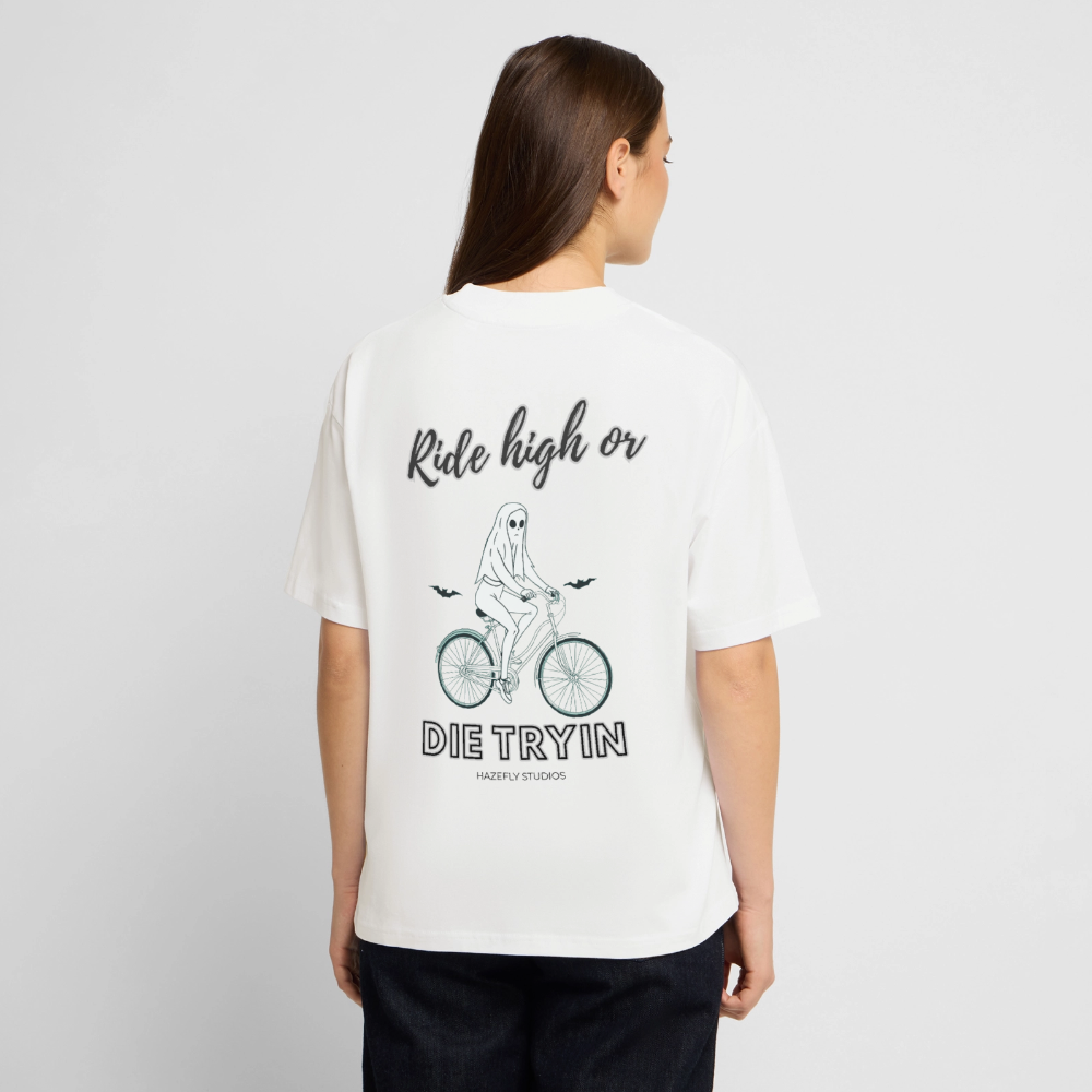 RIDE HIGH Oversized Unisex Bio T-Shirt - Weiß