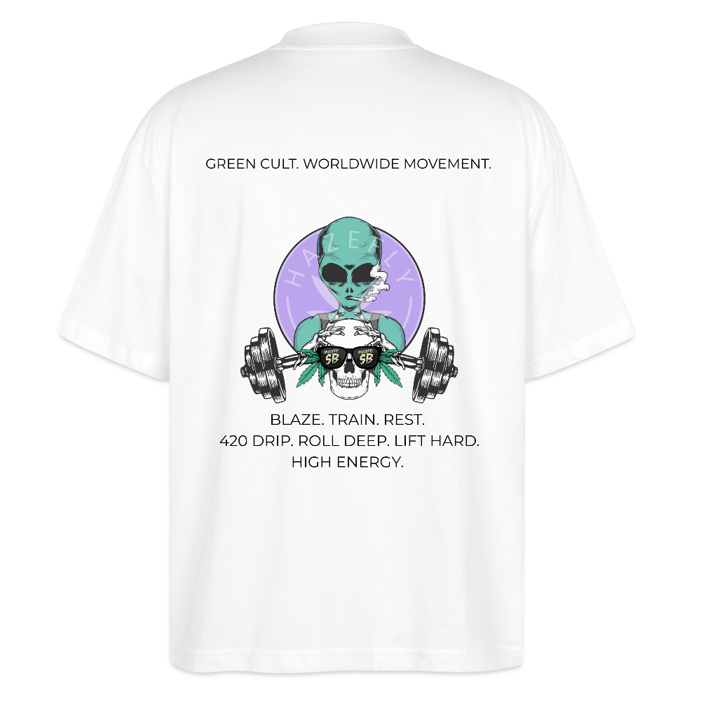 GREEN CULT Oversized Unisex Bio T-Shirt - Weiß