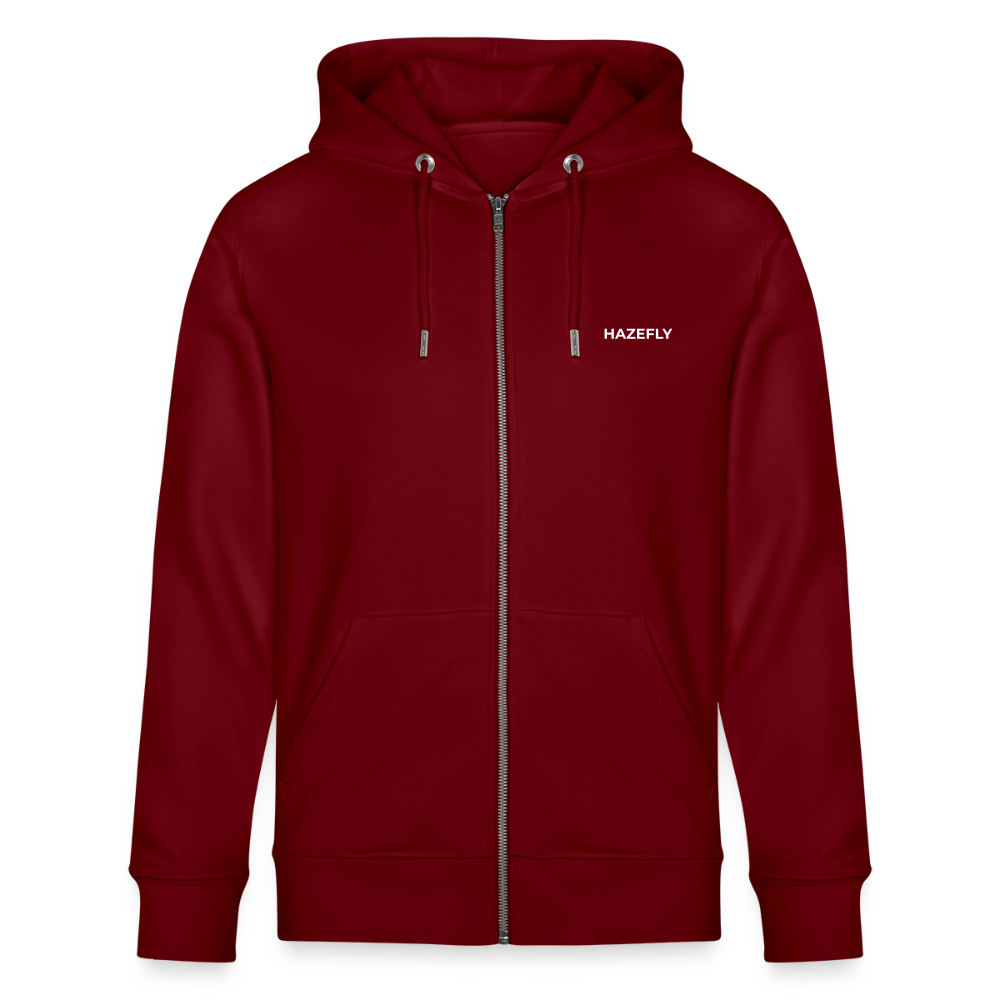 HF SIGNATURE Unisex Bio-Kapuzenjacke - Burgunderrot
