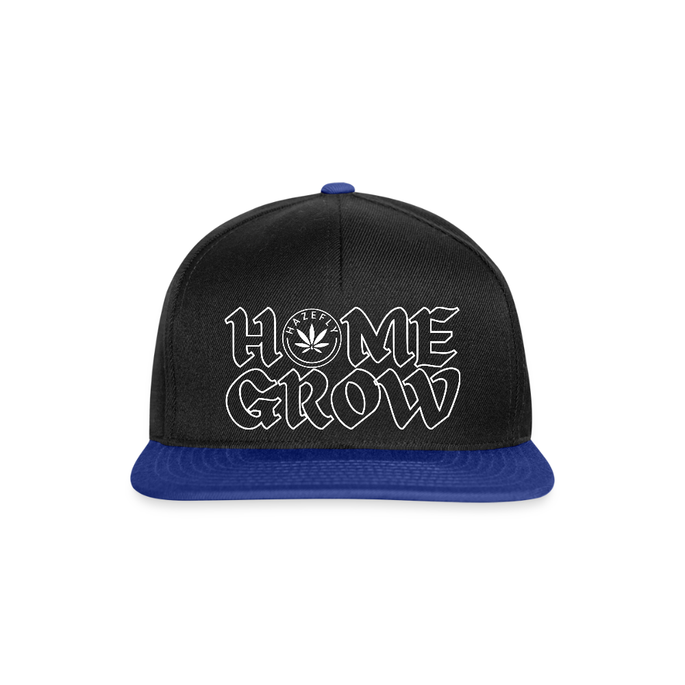 HOME GROW Snapback Cap - Schwarz/Königsblau
