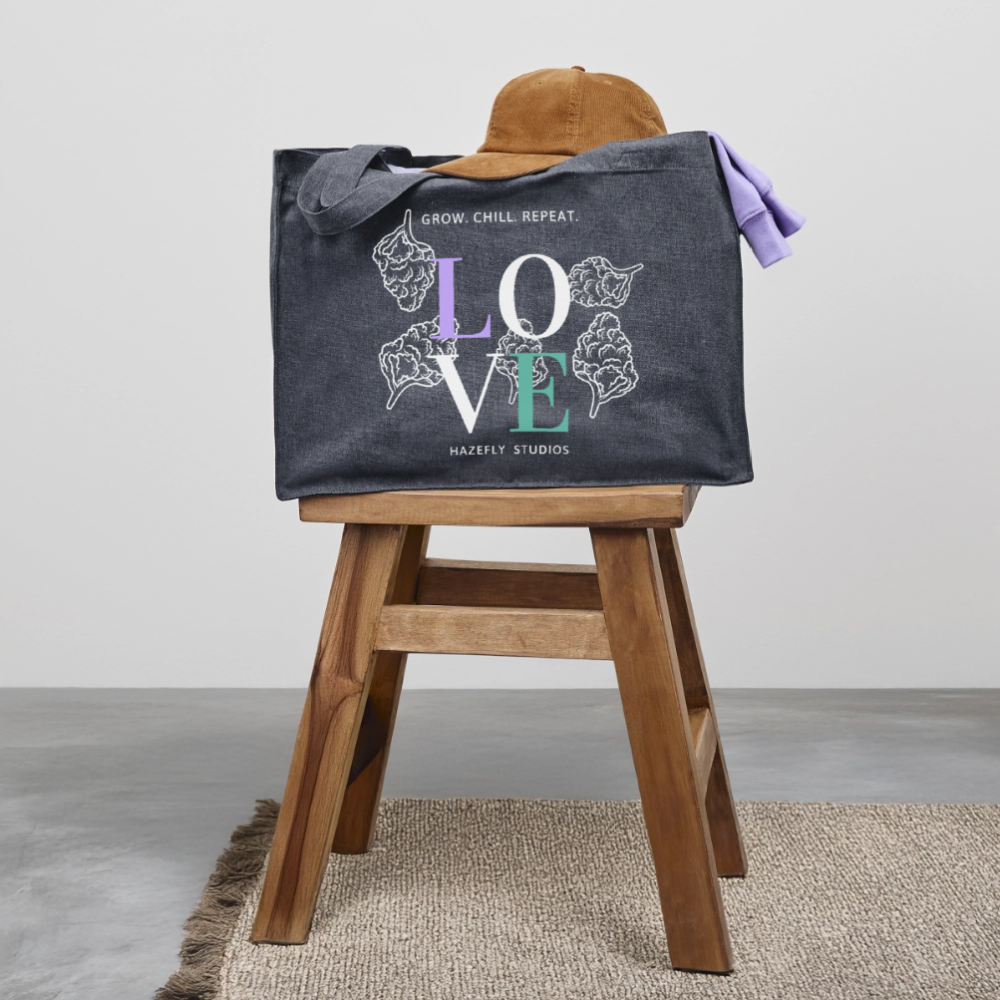 GROW. CHILL. REPEAT. recycelter Shopping Bag - midnight Blue
