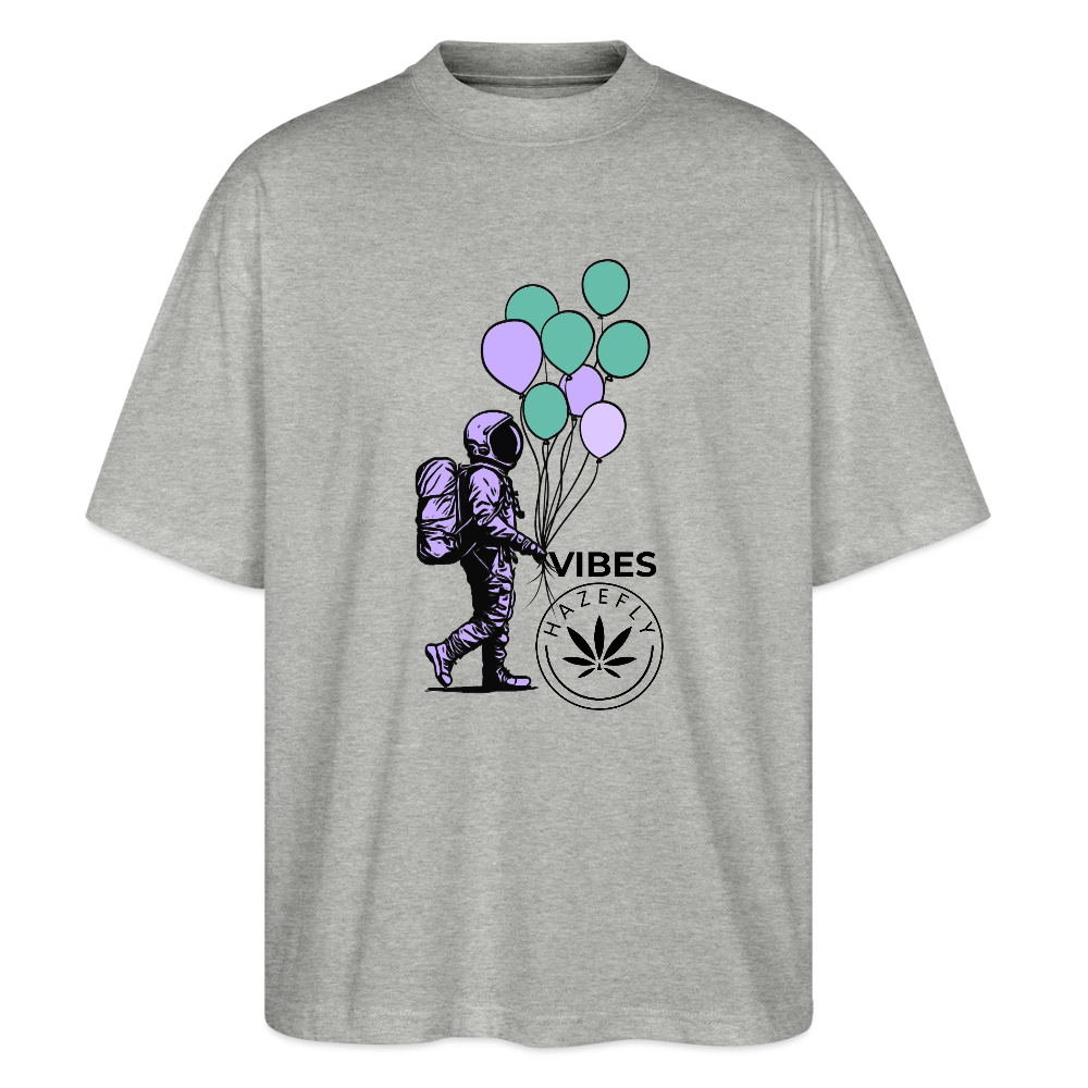 GALACTIC JOURNEY Oversized Unisex Bio T-Shirt - Grau meliert