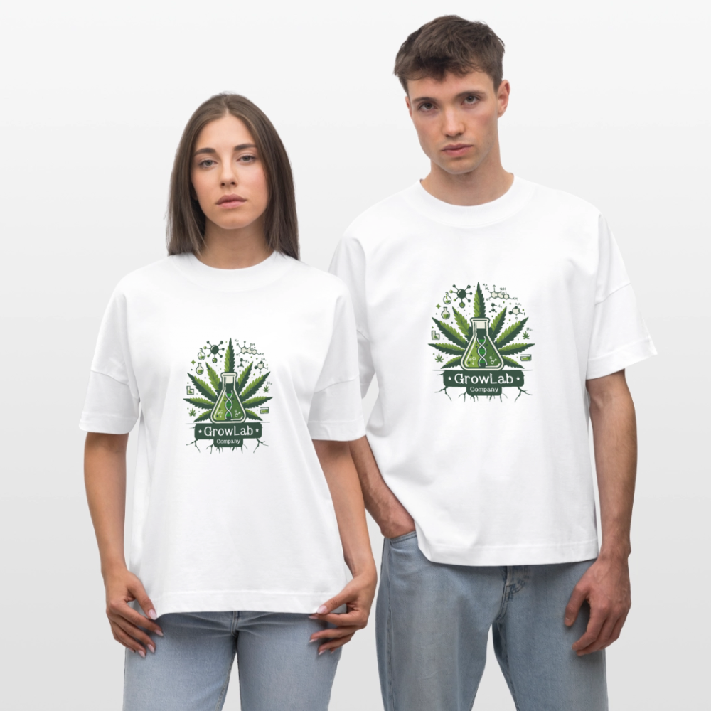GLOW GARDEN WITH GROWLAB Oversized Unisex Bio T-Shirt - Weiß