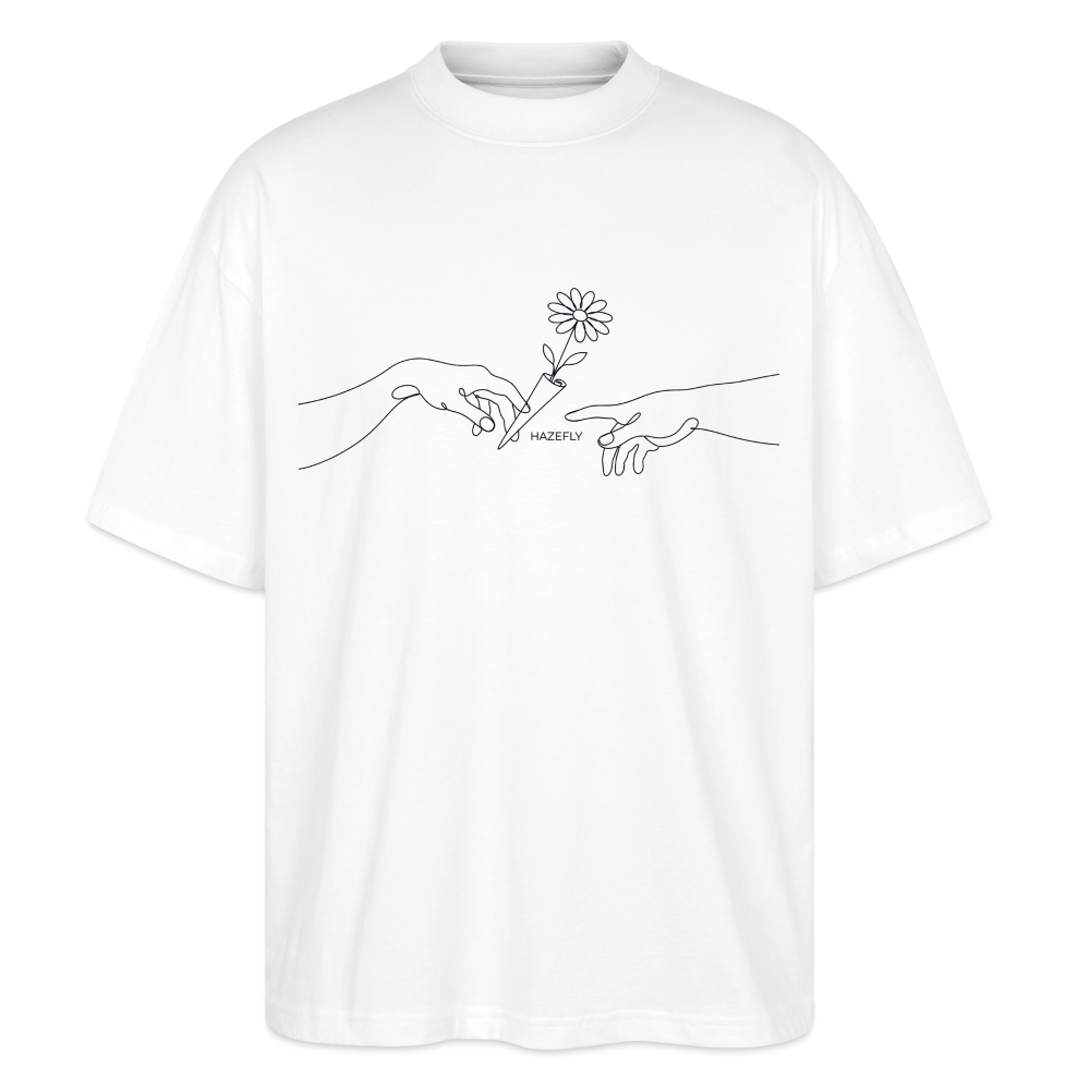 PASS IT Oversized Unisex Bio T-Shirt - Weiß