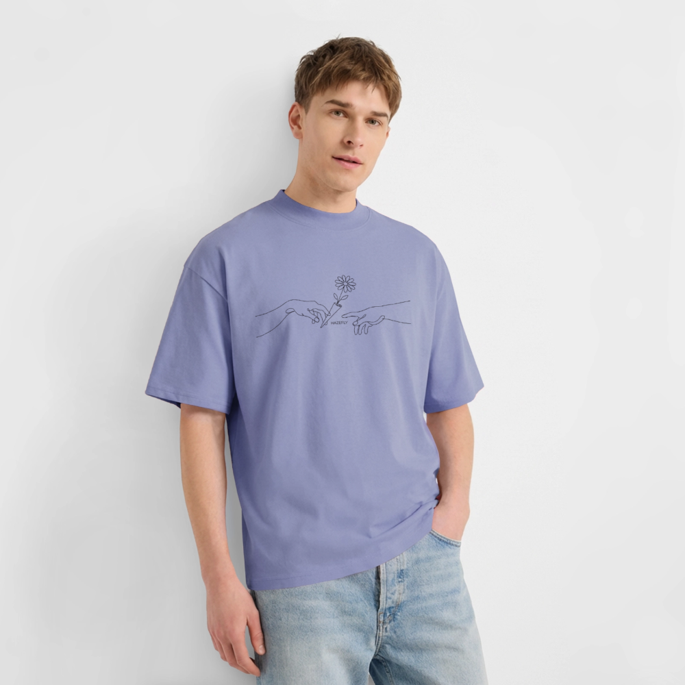 PASS IT Oversized Unisex Bio T-Shirt - Violett