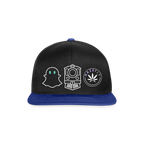 GHOST TRAIN Snapback Cap - Schwarz/Königsblau